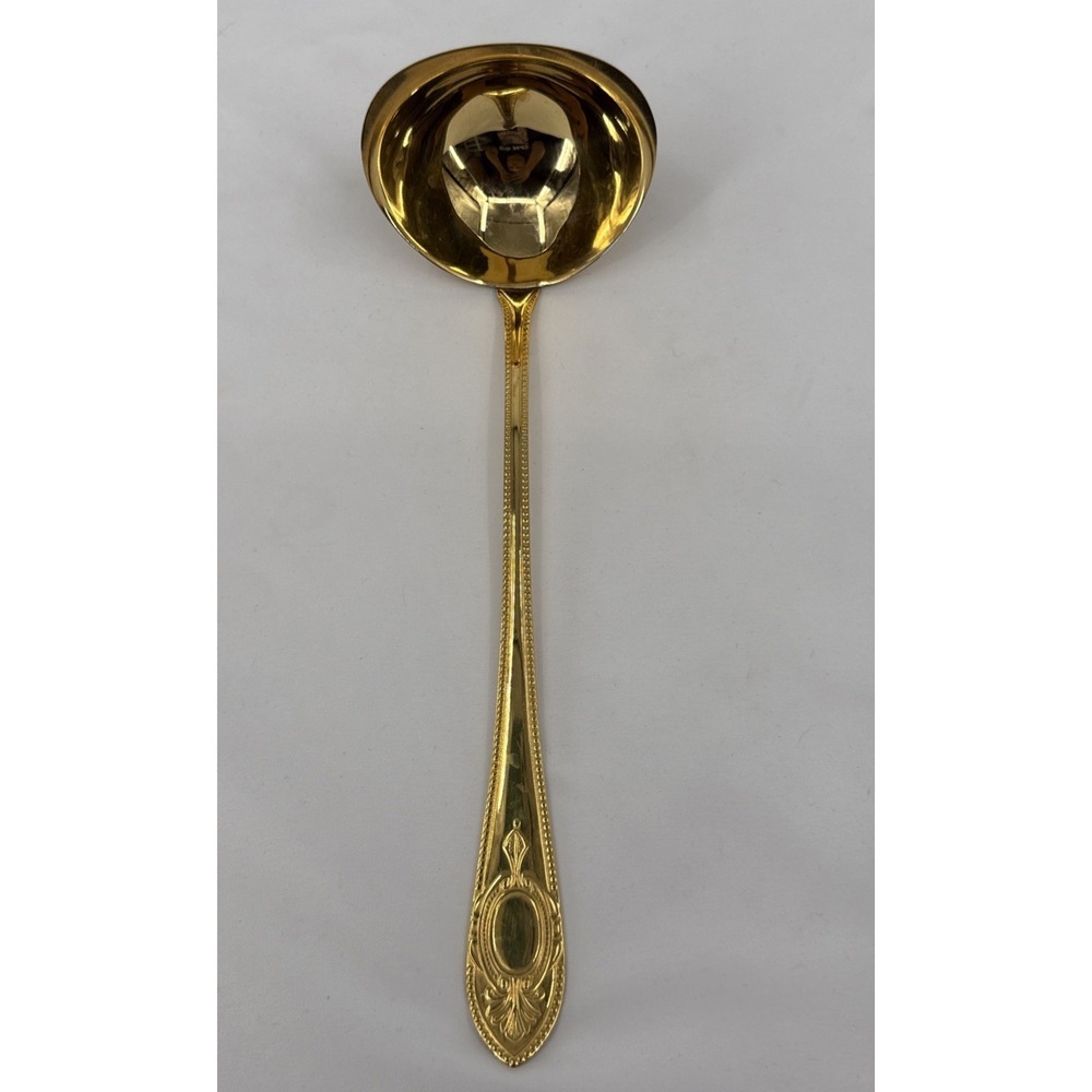 Solingen 18/10 23/24K Hartvergoldet Crown  Collection Germany Gold Plated Ladle